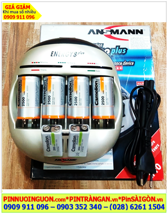 Ansman Energy 8Plus, Kèm sẳn 6 Pin (4 Pin sạc Camelion NH-D2500BP2 và 2 Pin sạc Camelion NH-9V200ARBP1)